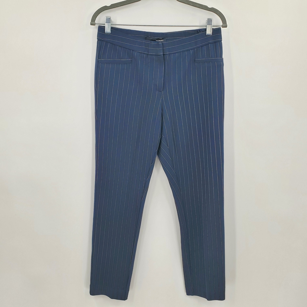 ♧♧ Amanda & Chelsea Blue with White Pinstripe Pants Size 8
